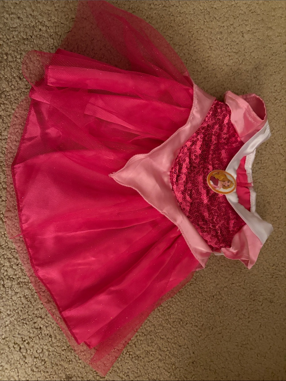 Build-A-Bear Pink Sequin Tulle Rapunzel Princess Dress